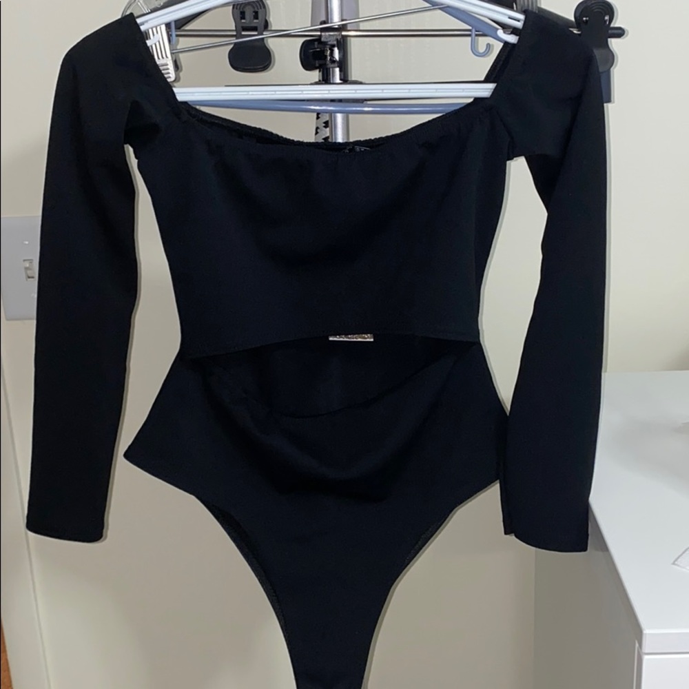 Off the shoulder cutout bodysuit
